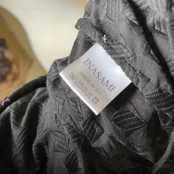 Inasami Black Cotton Open Cardigan, size M/L - Picture 4 of 6